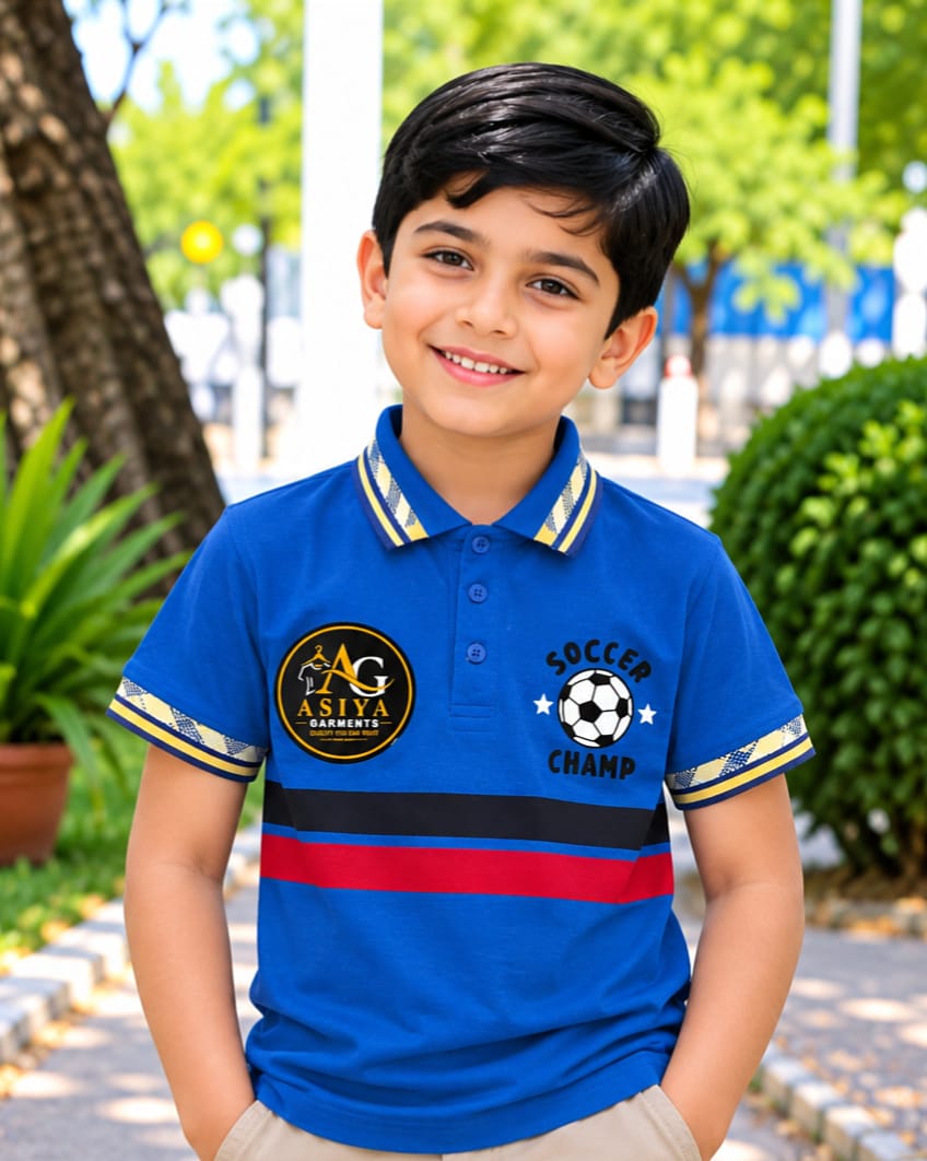 Premium 100% Cotton Kids Polo Shirt