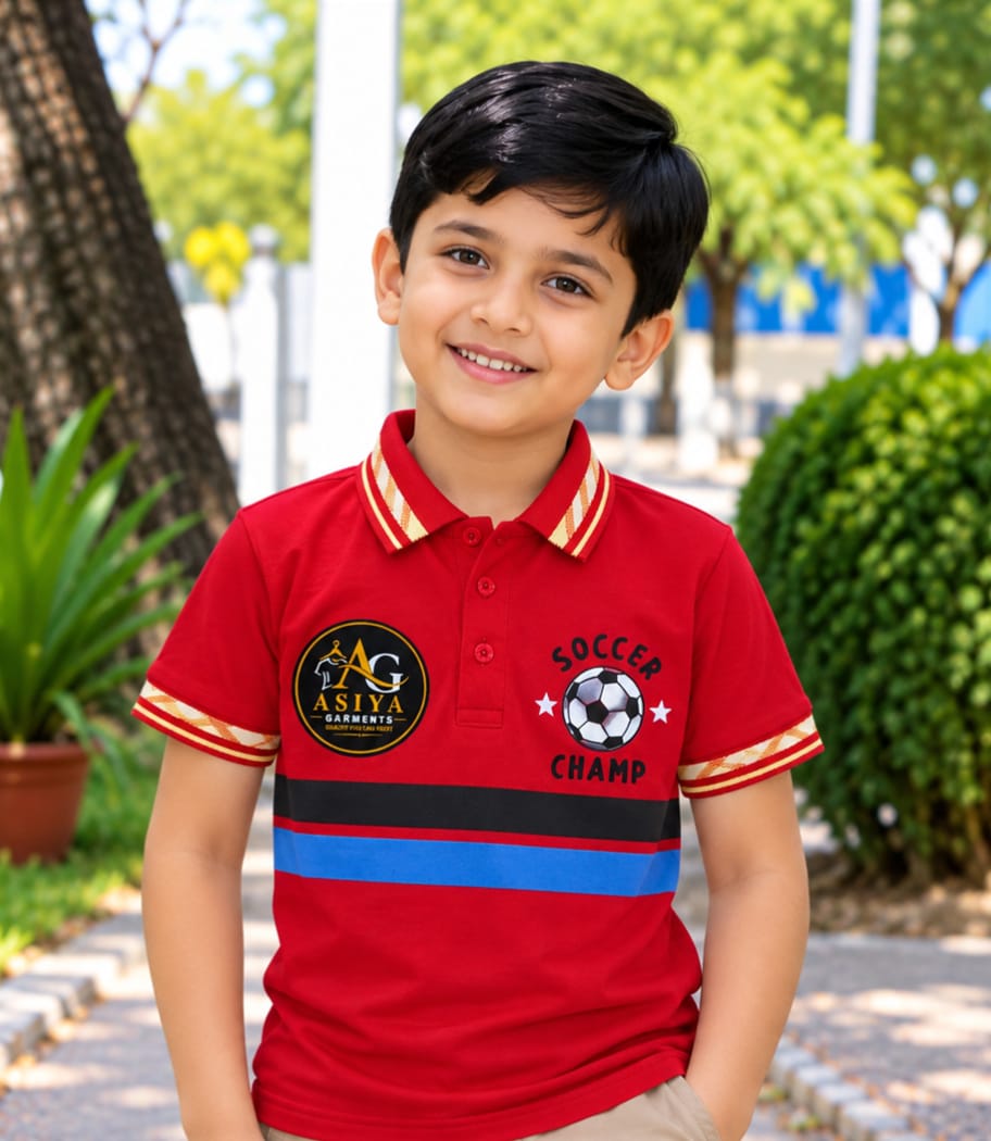 Premium 100% Cotton Kids Polo Shirt