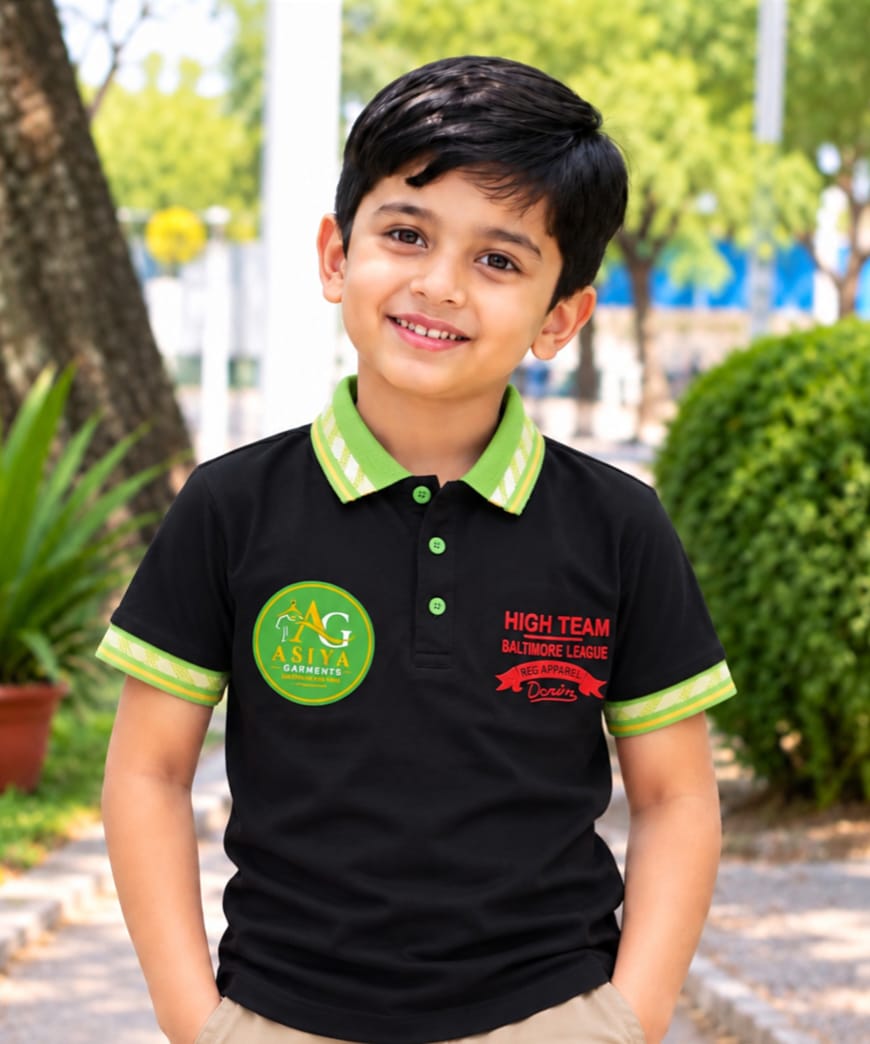 Premium 100% Cotton Kids Polo Shirt