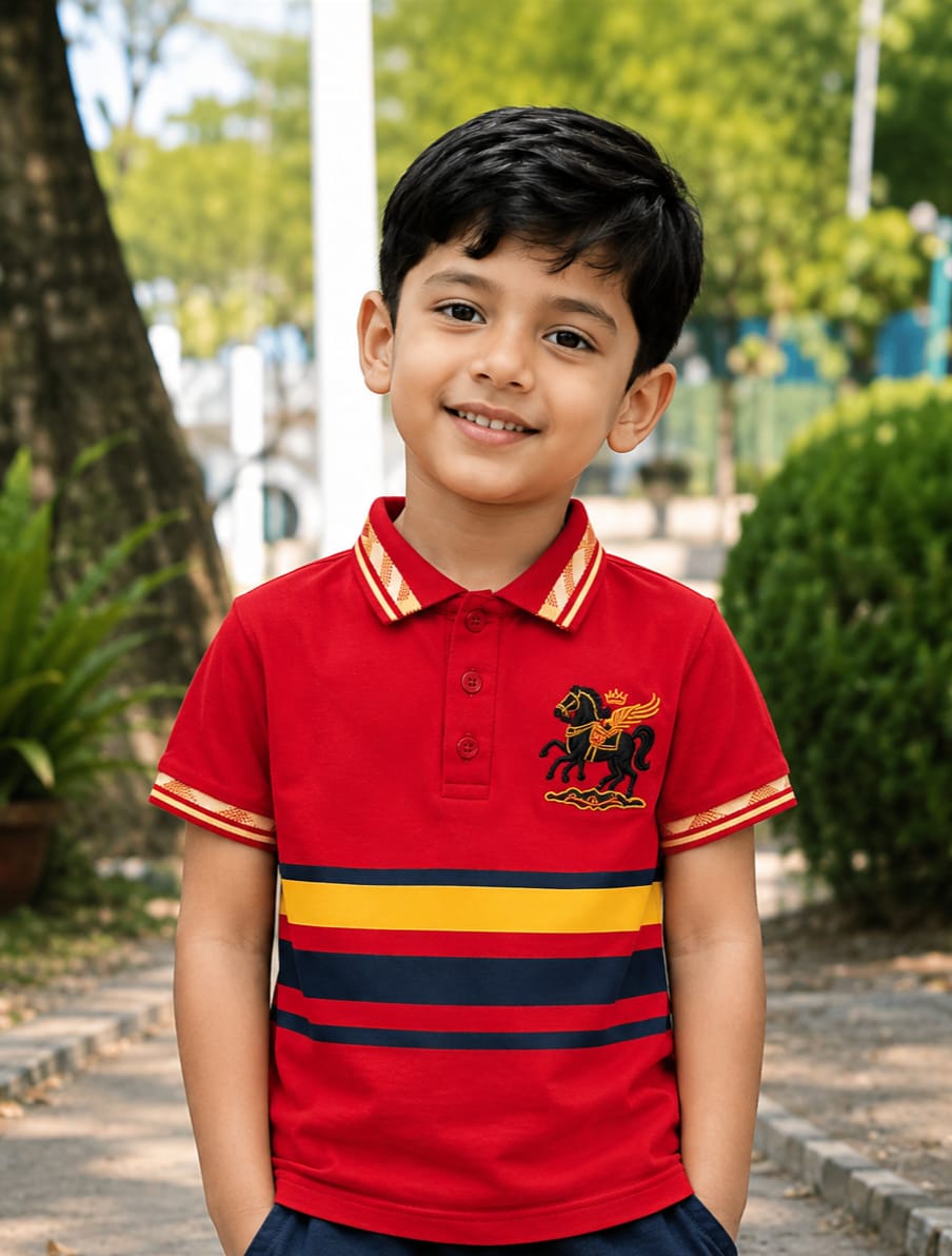 Premium 100% Cotton Kids Polo Shirt