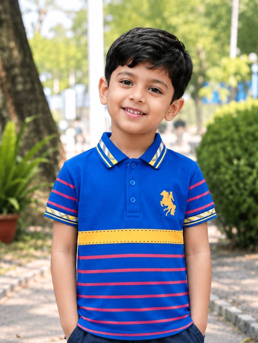 Premium 100% Cotton Kids Polo Shirt