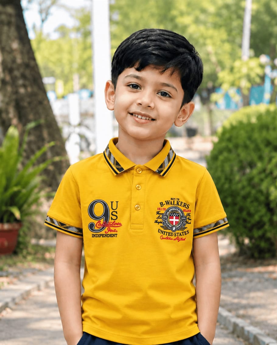 Premium 100% Cotton Kids Polo Shirt