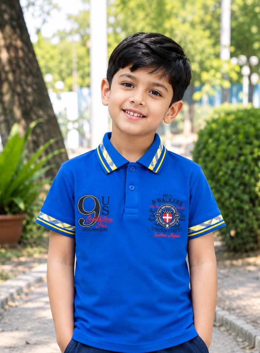 Premium 100% Cotton Kids Polo Shirt