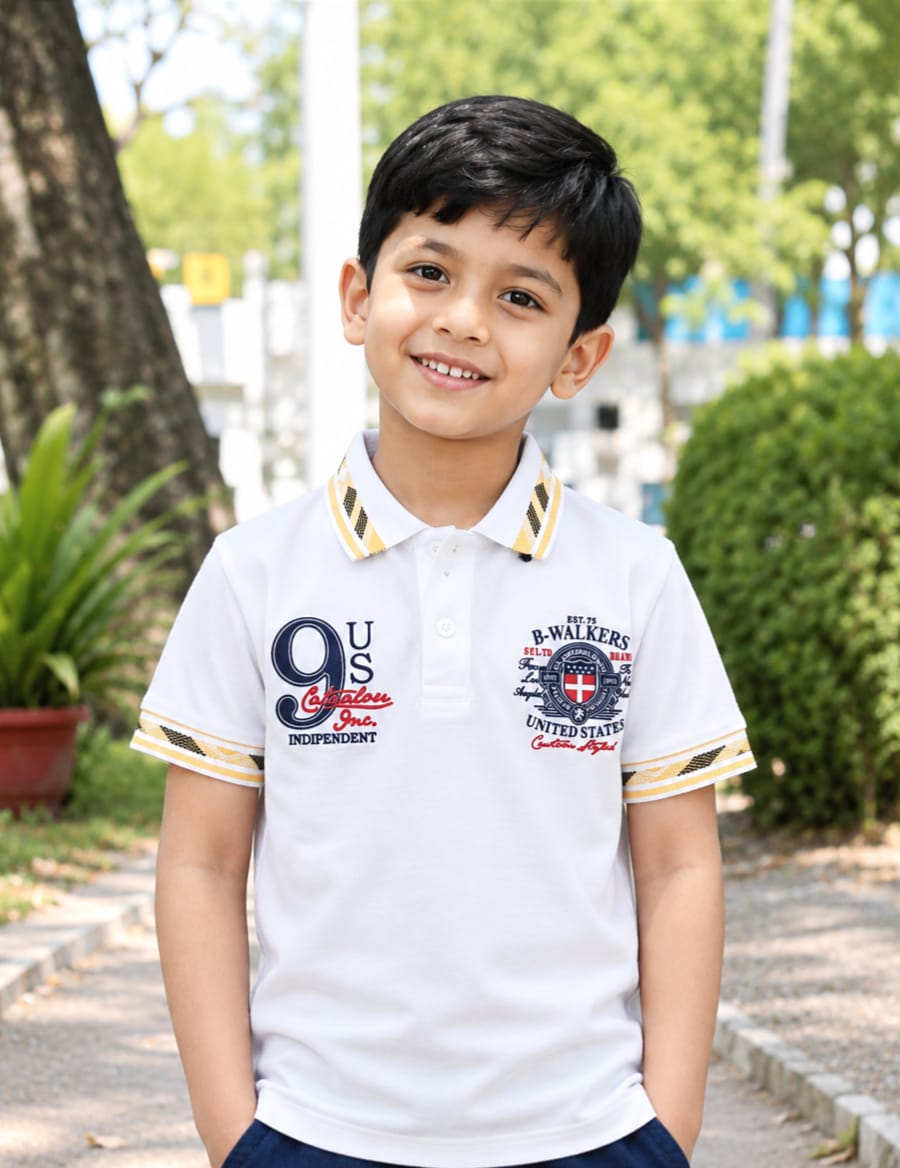 Premium 100% Cotton Kids Polo Shirt