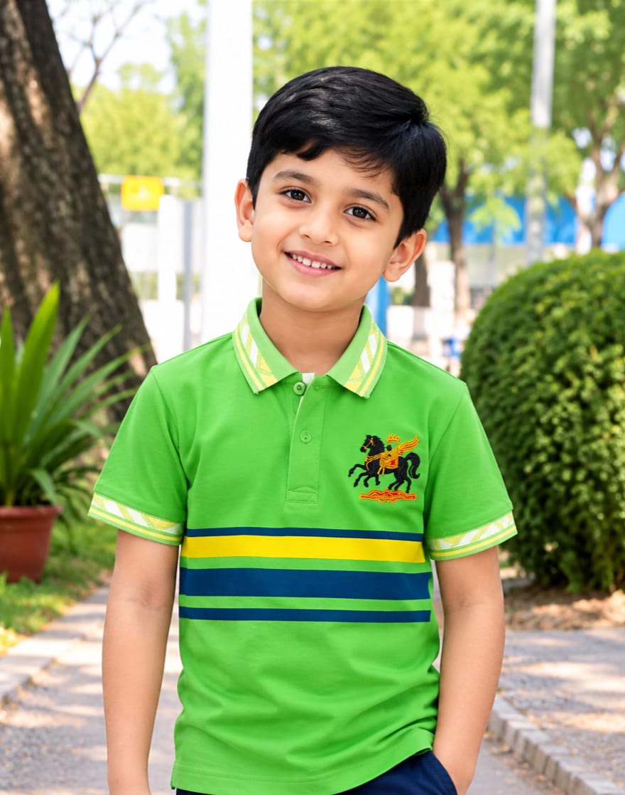 Premium 100% Cotton Kids Polo Shirt