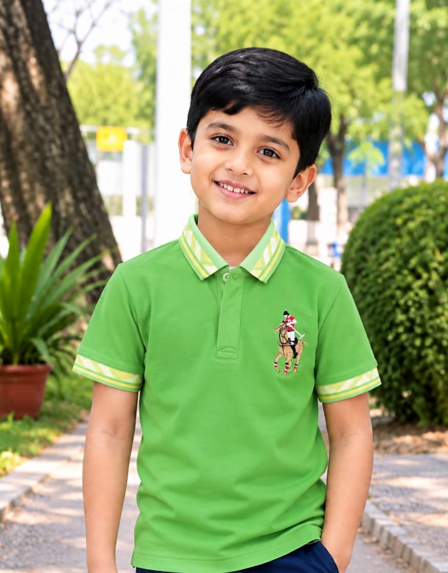 Premium 100% Cotton Kids Polo Shirt